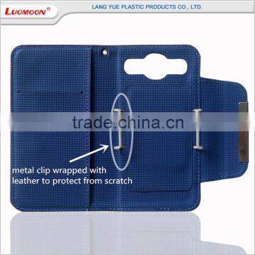 Universal Wallet Litchi Pattern Leather Phone Case Cover With Metal Clip for Huawei Honor Mate Lite Max 6 7 y6 p8 p9 photo-3