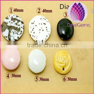 Fashion new design Bead porcelain , 40 mm, hole size: 2--3 mm 10pcs per bag