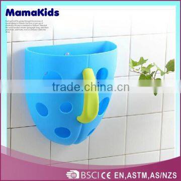 Eco-Friendly plastic baby bath toy organizer with strong suction cups