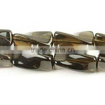 Gemstone Smoky Quartz Twist Beads