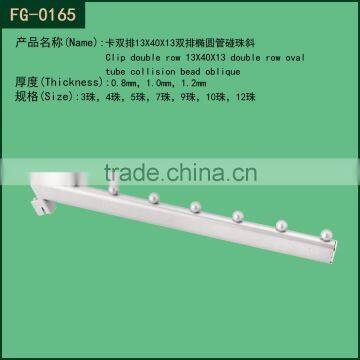 slatwall display hooks/13*40*13metal oval tube slatwall display hooks(stick in double row slant column)