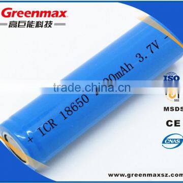 3.7v 1800mah li-ion 18650 battery