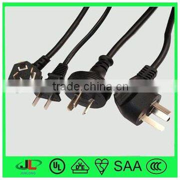 CCC ISO approved China 2 pin ccc power cord electrical cord Plug with ISO CCC 3 pins power cord