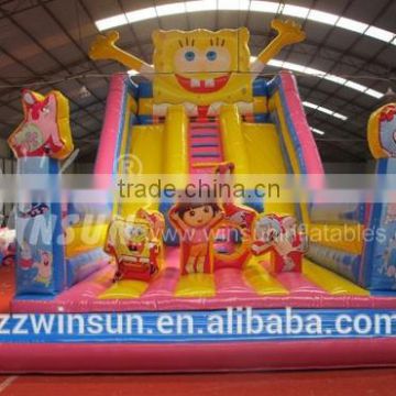 Best Selling Cute popular Inflatable spongbob slide