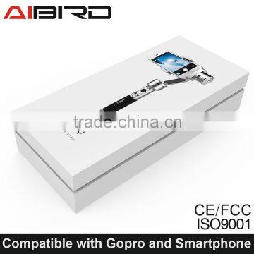 OFFICAL Aibird uoplay 3 axis smartphone Gimbal Video Camera Stabilizer with RC Radio controller Bluetooth Connection Module