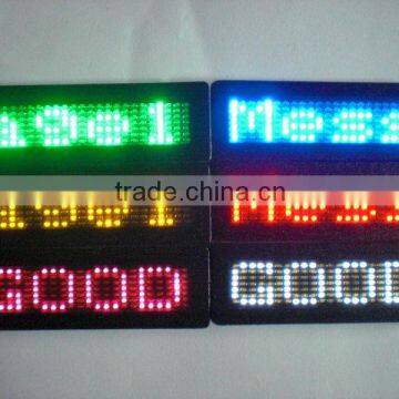 alibaba express china innovative product electronic plastic magnetic rechargable and programmable led name badge with cover