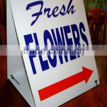 Custom Corflute Coroplast A Frame Sign, Sign Stand