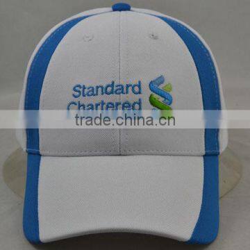 Guangzhou hat factory professional custom 8 panel / 100% cotton/white/embroidery logo/baseball cap