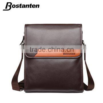 casual designer crossbody messenger bag leather men bag vertical style