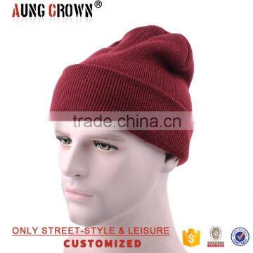 wholesale hand plain knitted winter cap