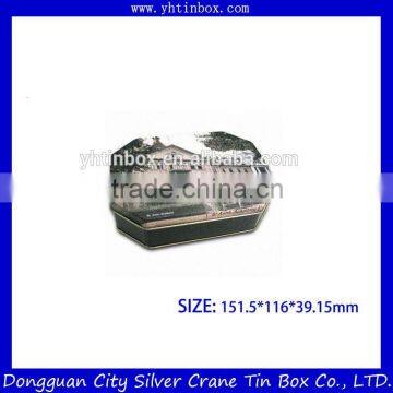 Decorative tea tin box/custom design chinese tea tin box