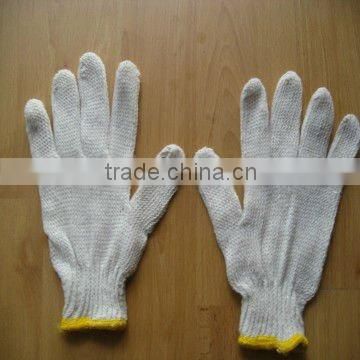 string knitted cotton glove