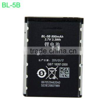 China Battery Factory for Nokia BL-5B Battery 1500mAh 890mAh