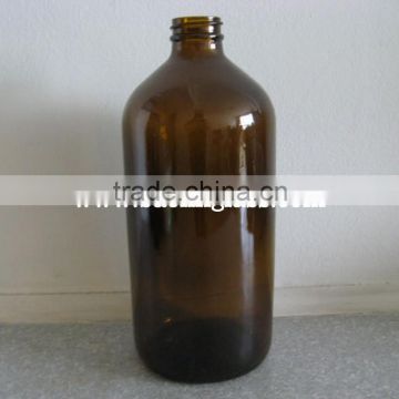 32oz 1L flint glass boston round bottle