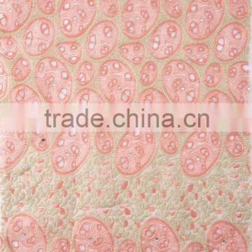 Cheap Professional Cotton Polyester Eyelet Embroidery Lace Fabric Bridal French Wedding Dress Lace African Lace Fabrics photo-2