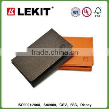 Custom leather business card holder