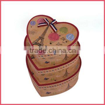 Fashion Brown Eiffel Tower Chocolate Heart Boxes Wholesale