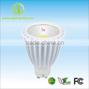 White color AC85-265V 7W GU10 COB led spotlight