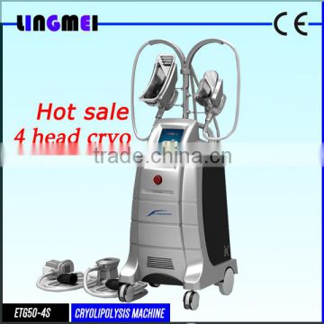 Skin Lifting New Design 4 Cryo Handpiece Vertical Super Slim Cool Cryolipolysis Lipo Slim Machine