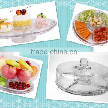 glass cake cover wth glass stand