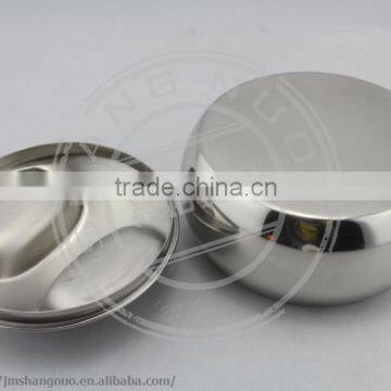 packaged stainless steel sugar storage bowl with spoon