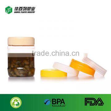 Ningbo Cixi Factory Price 500g Clear Pet Recycled Square Plastic Jar Transparent
