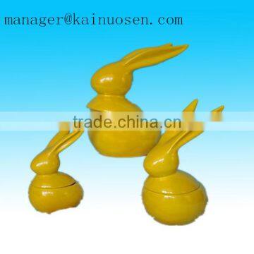 Custom White Ceramic Antique Bunny Figurines for Easter Decoration photo-2