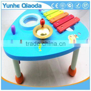 Wooden Musical Percussion Instruments Blue Triangle Table Xylophone Drum Symbol Noisy /educational Wooden Toy/ photo-4
