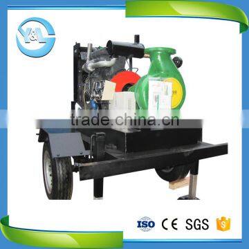 8inch Trailer Mounted Centrifugal Pump With 37KW Water Cooler Engine