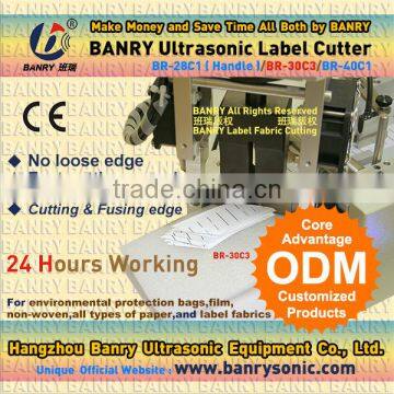 Hangzhou BANRY Ultrasonic 30KHz automatic 24 hours working label cutting machine