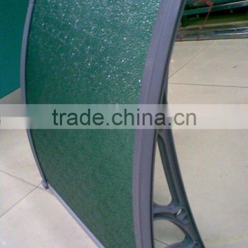 Lake blue 16mm Construction material UV Protected polycarbonate door canopy