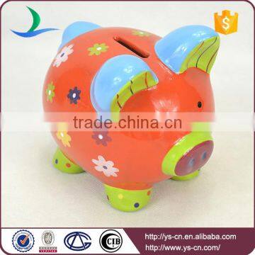 2015 Popular Unique Ceramic Red Piggy Coin Bank for Baby photo-5