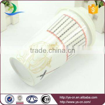 Promotional Double Layer Ceramic Travel Coffee Mug With Lid China Factory photo-6