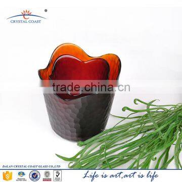 Spray Paint Colored Handblown Indoor Glass Plant Terrarium photo-3