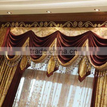 Luxury European Style Living Room Gilding Velvet Drapery Blackout French Windown Curtain photo-3