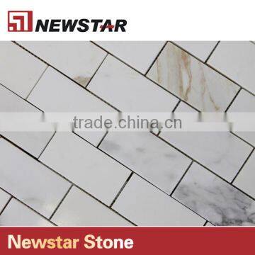 Newstar White Subway Tile Backsplash For Kitchen Marble Mosaico Mosaic photo-2