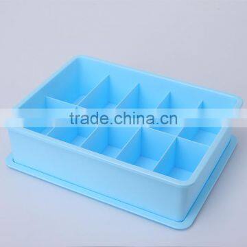 Stackable Plastic Underware Storage Box Clothes Drawer Organizers With Divided Cells