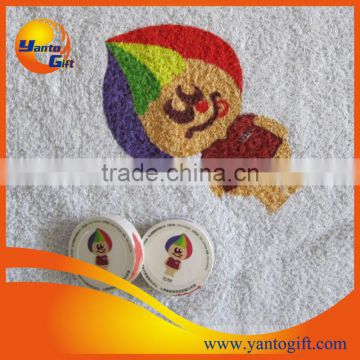 Custom Full Logo Printing Round Shape Compressed hand towel