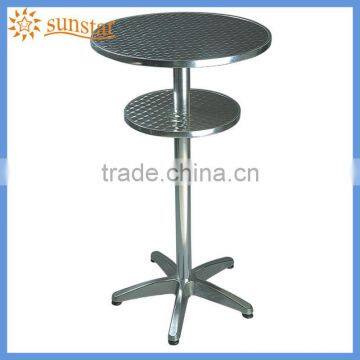 2 Tier Stainless steel Top Alum Frame Bar Table L83118