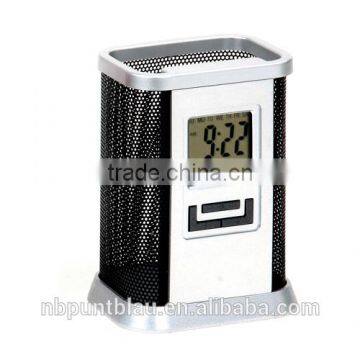 pen holder with digital clock