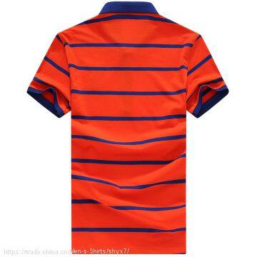 YixigeluoT-shirt Men's Summer 2017 New Men's Stripes, Men's Short Sleeve T-shirt, Brief Men's POLO Lapel T-shirt T-shirt photo-2