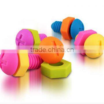 Custom Silicon Rubber Wine Bottle Caps Keeping Wine Fresh