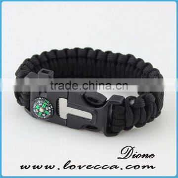 Outdoor Survival Kit Paracord Gear Bracelet Survival Flint Fire Starter photo-4
