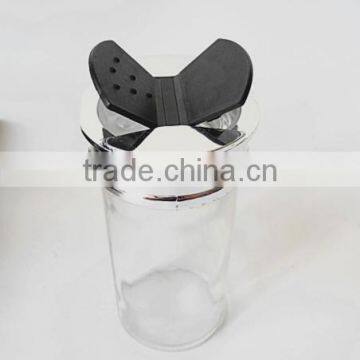 Small Clear Glass Paragon Spice Jars With Butterfly Cap photo-2