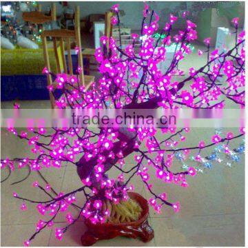 indoor hotel decoration led cherry blossom tree light ornamental bonsai tree