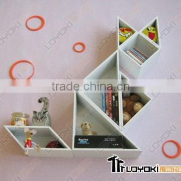 Tangram wooden book cabinet