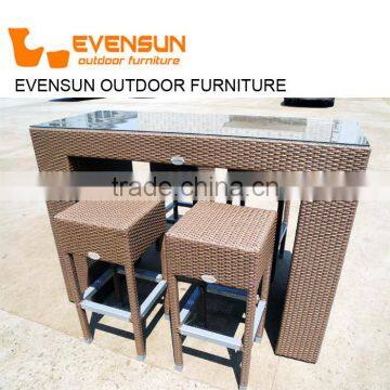 China EVENSUN manufacturer Cheap rattan wicker stool bar chair