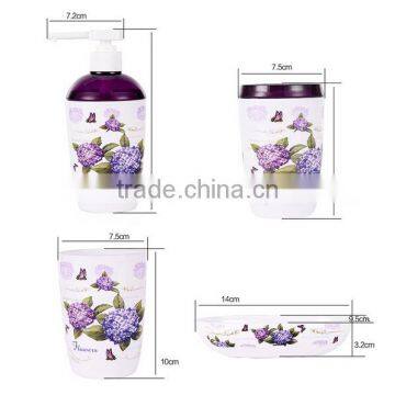Bathroom Four Set Series/plastic Toothbrush Holders Sets /Bath Bottles Toothbrush Cup Soap Box photo-3
