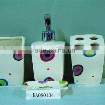 simple ceramic bathroom accessory sets