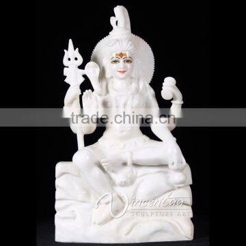 Regional Feature Antique Stone Crarving Marble Lord Shiva Statue for India photo-2
